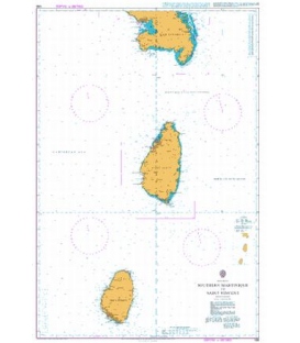 British Admiralty Nautical Chart 596 Southern Martinique to Saint Vincent