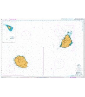 British Admiralty Nautical Chart 712 La Reunion to Mauritius and Ile Tromelin