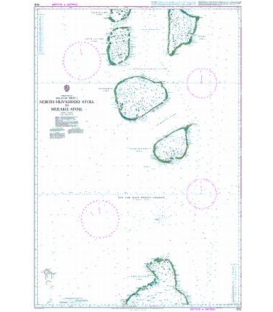 British Admiralty Nautical Chart 1012 North Huvadhoo Atoll to Mulaku Atoll