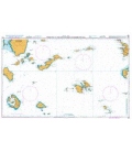 British Admiralty Nautical Chart 1040 Nisos Ios to Vrachonisida Kandelioussa