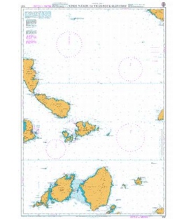 British Admiralty Nautical Chart 1041 Nisos Naxos to Vrachoi Kalogeroi