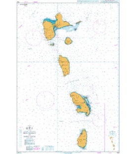 British Admiralty Nautical Chart 1042 Montserrat to Saint Lucia