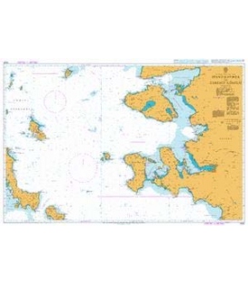 British Admiralty Nautical Chart 1087 Steno Kafirea to Edremit Korfezi