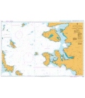 British Admiralty Nautical Chart 1087 Steno Kafirea to Edremit Korfezi