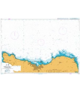 British Admiralty Nautical Chart 1114 Approaches to Cherbourg, Cap de la Hague to Pointe de Barfleur