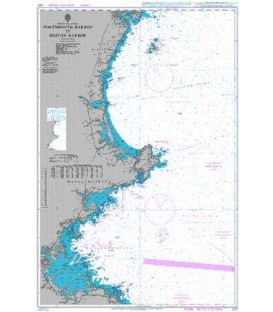 British Admiralty Nautical Chart 1227 Portsmouth Harbor to Boston Harbor