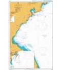British Admiralty Nautical Chart 1253 Lianyun Gang to Qingdao Gang