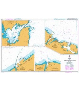 British Admiralty Nautical Chart 1342 Ports in North-West Honshu