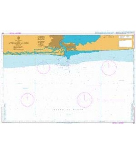 British Admiralty Nautical Chart 1381 Approaches to Lagos