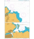 British Admiralty Nautical Chart 1418 Approaches to Brindisi