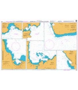 British Admiralty Nautical Chart 1490 Harbours in the Hawaiian Islands