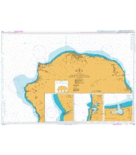 British Admiralty Nautical Chart 1495 Pointe des Chateaux to Pointe de la Riviere du Mat