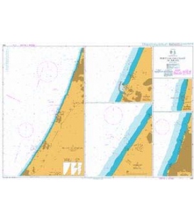 British Admiralty Nautical Chart 1591 Ports on the Coast of Israel