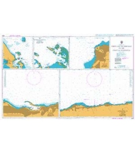 British Admiralty Nautical Chart 1629 Ports and Anchorages on the Coast of Venezuela