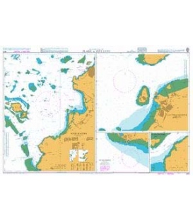British Admiralty Nautical Chart 1670 Plans in Viti Levu