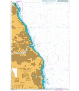 British Admiralty Nautical Chart 1935 Approaches to Blyth the River Tyne and Sunderland