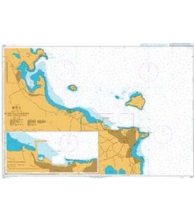 British Admiralty Nautical Chart 2407 Kerkyra Harbour and Approaches