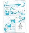 British Admiralty Nautical Chart 2417 Harbours on the North Coast of Central America