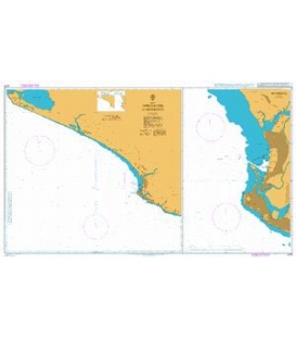 British Admiralty Nautical Chart 2478 Approaches to Monrovia