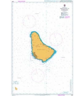 British Admiralty Nautical Chart 2485 Approaches to Barbados