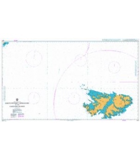 British Admiralty Nautical Chart 2517 North-Western Approaches to the Falkland Islands