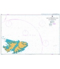 British Admiralty Nautical Chart 2518 North-Eastern Approaches to the Falkland Islands