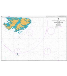 British Admiralty Nautical Chart 2520 South-Eastern Approaches to the Falkland Islands