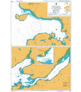 British Admiralty Nautical Chart 2528 Loch Gairloch, Loch Kishorn and Loch Carron