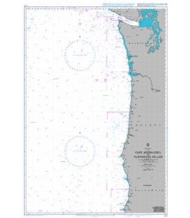 British Admiralty Nautical Chart 2531 Cape Mendocino to Vancouver Island