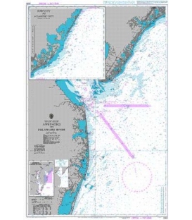 British Admiralty Nautical Chart 2563 Approaches to Delaware River