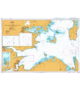 British Admiralty Nautical Chart 2591 Approaches to Horsens, Vejle And Fredericia