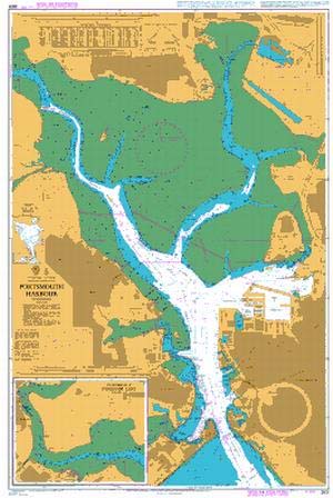 Nautical Chart Of A Harbor British Admiralty Nautical Chart 2631 Portsmouth Harbour