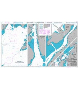 British Admiralty Nautical Chart 2732 New London and Fall River Harbors and Approaches
