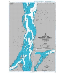 British Admiralty Nautical Chart 2783 Essequibo River - Mamarikuru Is. to Bartica including the Entrance to the Mazaruni River