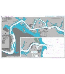 British Admiralty Nautical Chart 2808 St Johns River Mayport to Jacksonville
