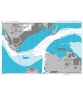 British Admiralty Nautical Chart 2813 Hampton Roads and Newport News