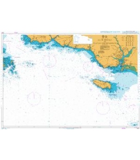 British Admiralty Nautical Chart 2821 Ile de Penfret to Plateau des Birvideaux