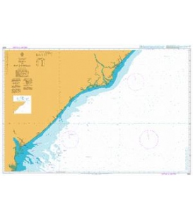 British Admiralty Nautical Chart 2934 Beira to Rio Zambeze