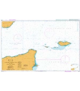 British Admiralty Nautical Chart 2970 Eastern Approaches to the Gulf of Aden