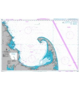 British Admiralty Nautical Chart 3096 Cape Cod Bay