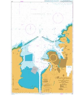 British Admiralty Nautical Chart 3111 Atlantic Entrance to Panama Canal including Adjacent Ports