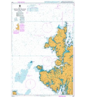 British Admiralty Nautical Chart 3281 Shetland Islands North - West Sheet