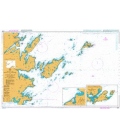 British Admiralty Nautical Chart 3284 Moul of Eswick to Lunna Holm including Out Skerries
