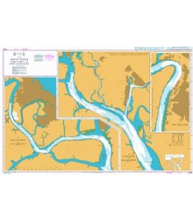 British Admiralty Nautical Chart 3288 Bonny River - Ford Point to Port Harcourt