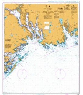 British Admiralty Nautical Chart 3502 Svenner to Jomfruland including Porsgrunn