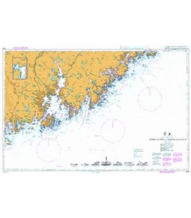 British Admiralty Nautical Chart 3516 Approaches to Kristiansand