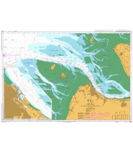 British Admiralty Nautical Chart 3619 The Elbe - Scharhorn Riff to Medemgrund