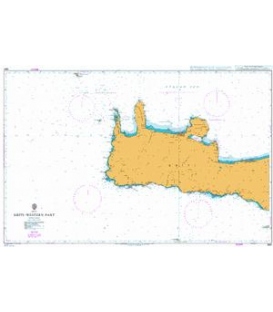 British Admiralty Nautical Chart 3681 Kriti-Western Part