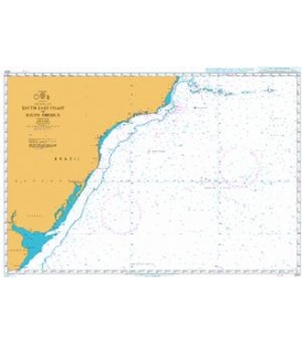 British Admiralty Nautical Chart 4201 South East Coast of South America
