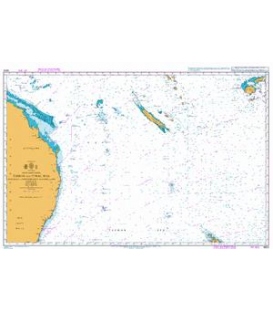 British Admiralty Nautical Chart 4602 Tasman and Coral Seas Australia to Northern New Zealandand Fiji